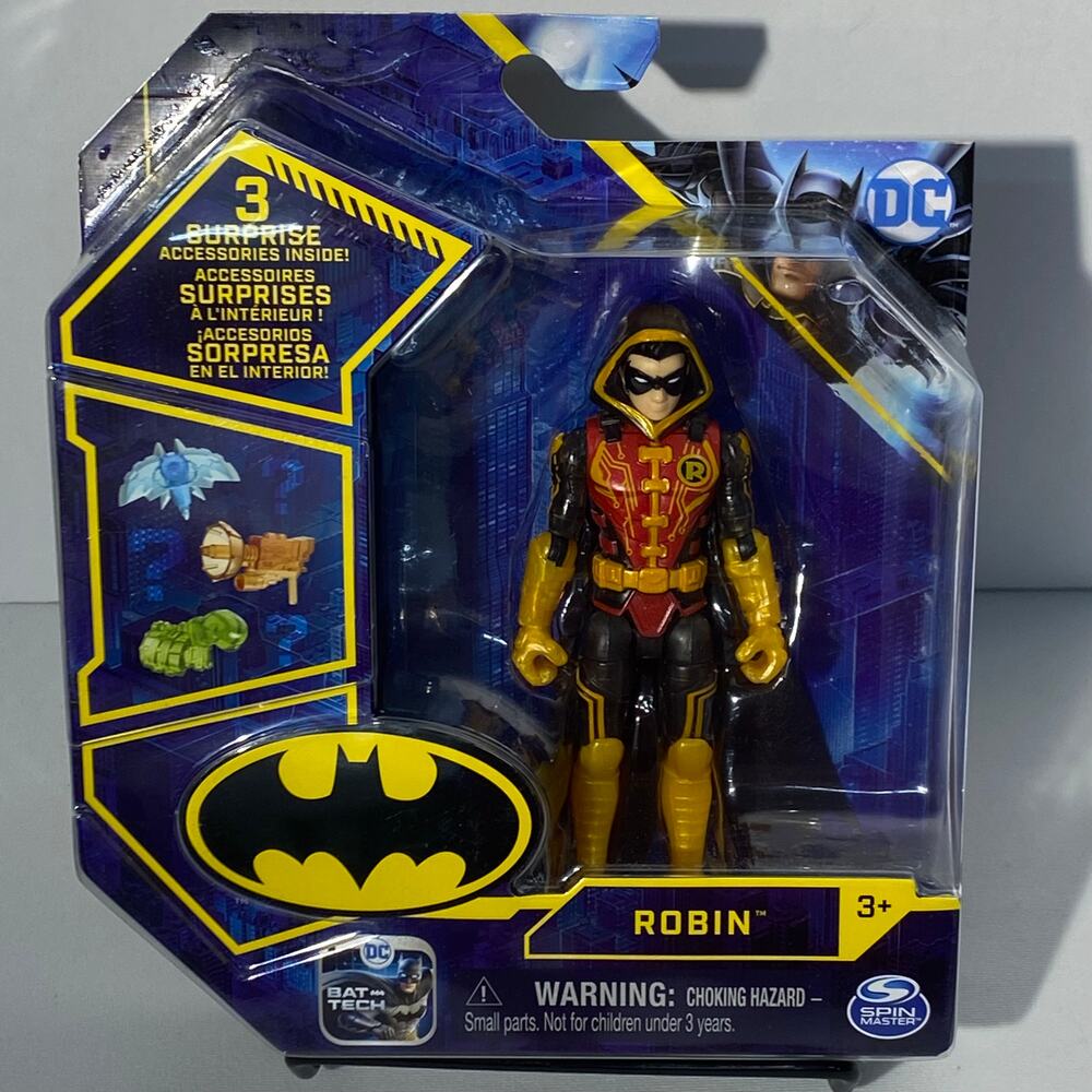 *NIB* DC Comics Spin Master ROBIN w/ HOOD 4"